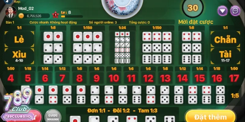 Cách tham gia chơi tài xỉu 789club dành cho người chơi